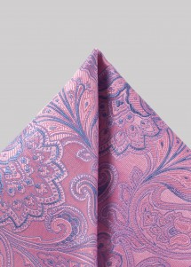 Puccini pochet - paisley roze/donkerblauw