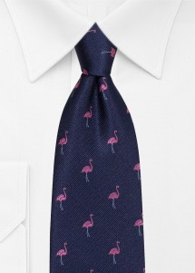 Flamingo stropdas (blauw/roze)