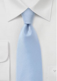 Heren stropdas licht blauw geribbeld