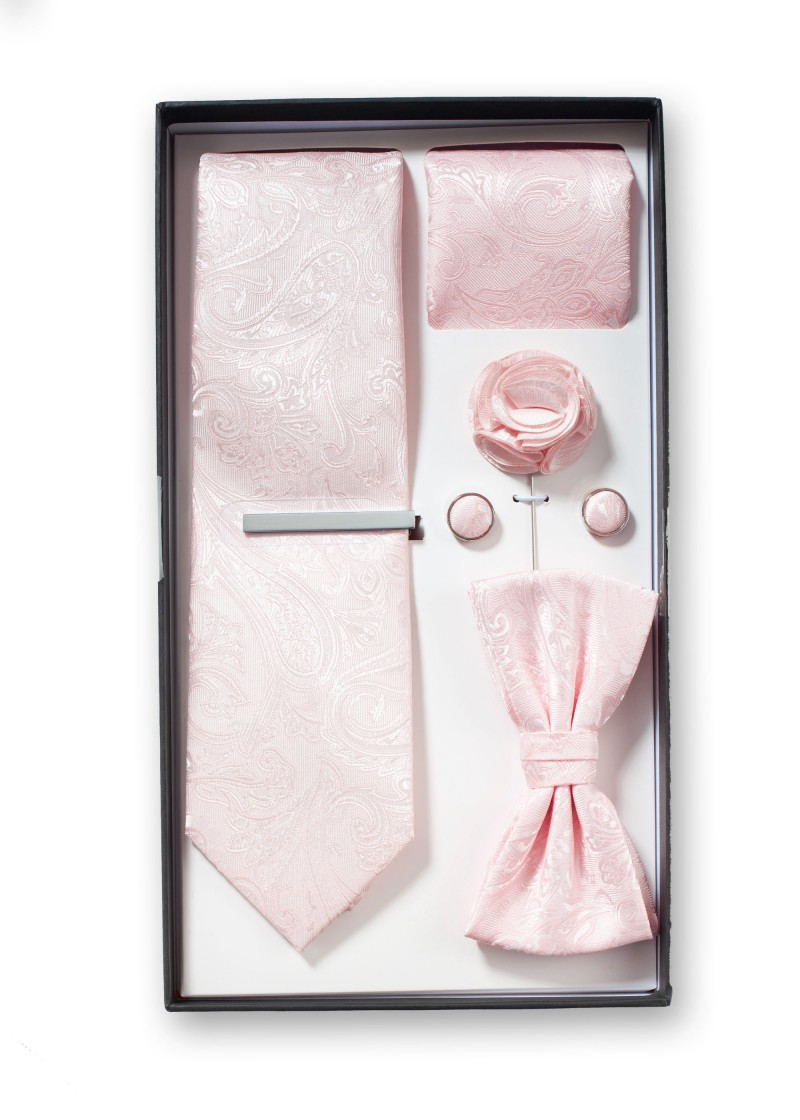 Paisley patroon geschenkdoos lichtroze met