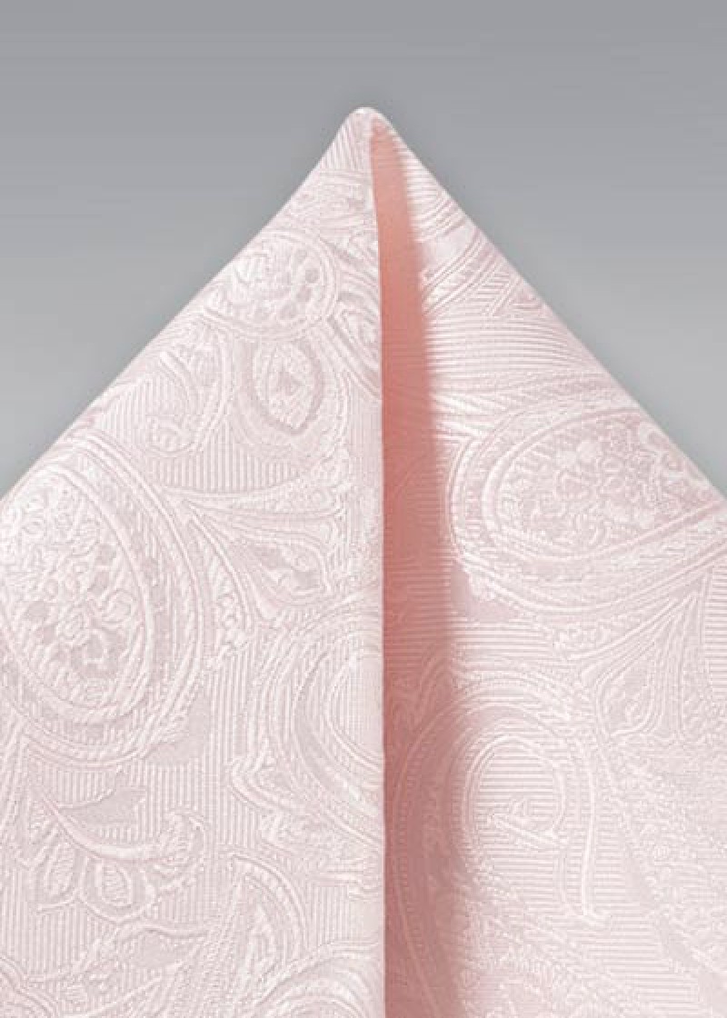 Sierdoek speels paisley patroon blush