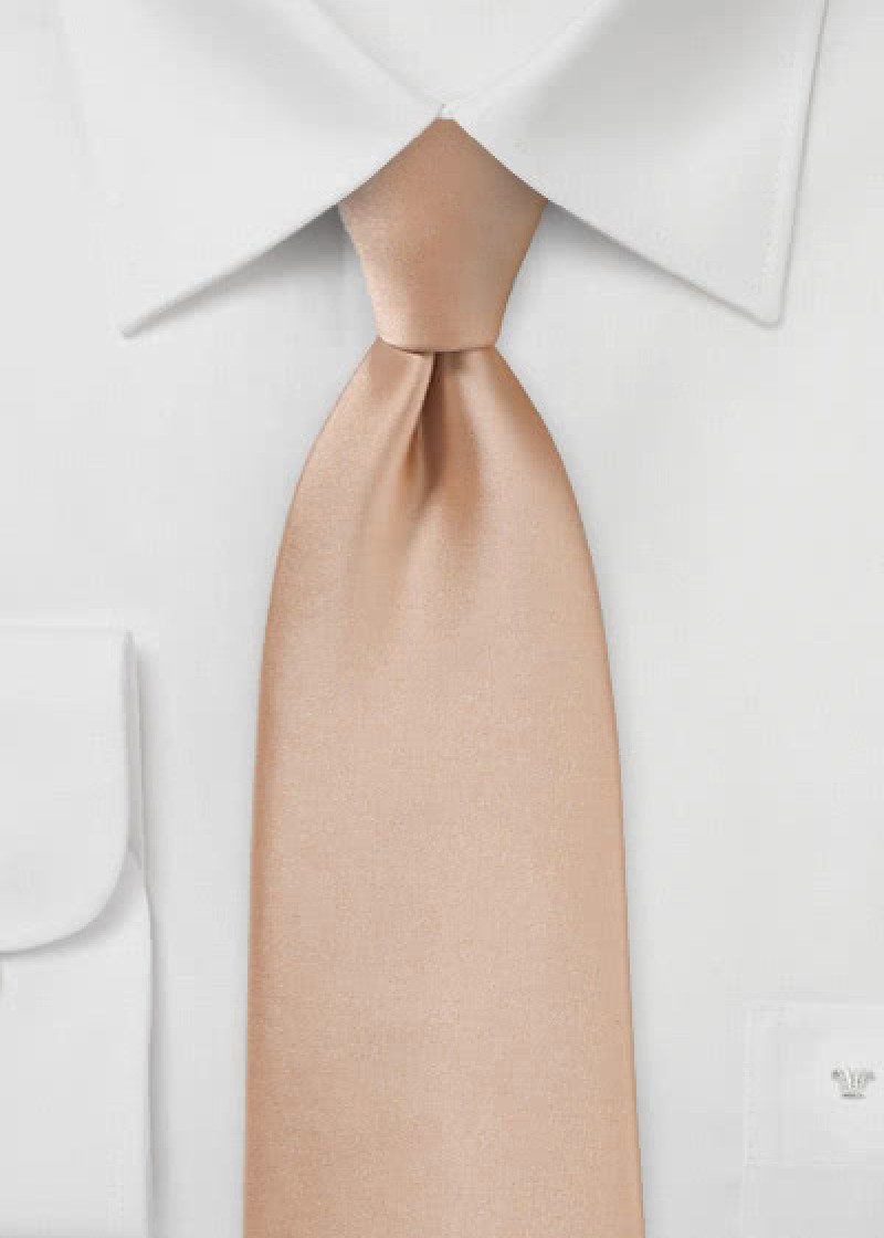 Stijlvolle herenstropdas beige microvezel