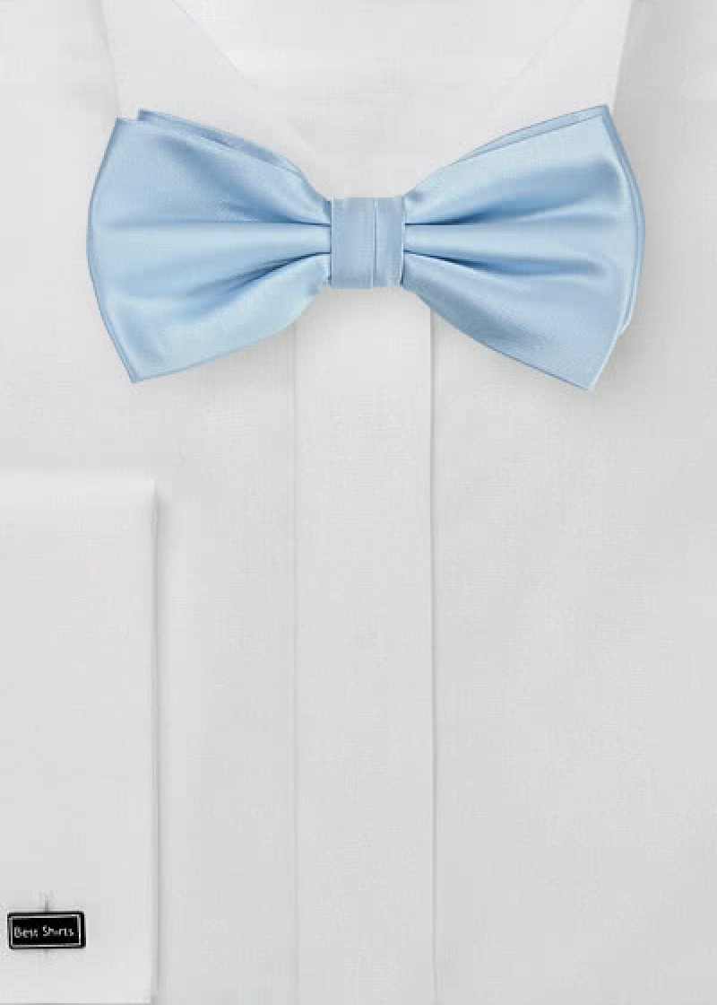 Vlinderstrik duivenblauw microfiber
