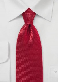 Effen rood gestreepte stropdas