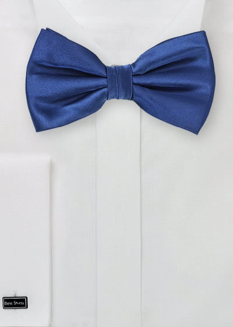 Vlinderstrik microfiber blauw