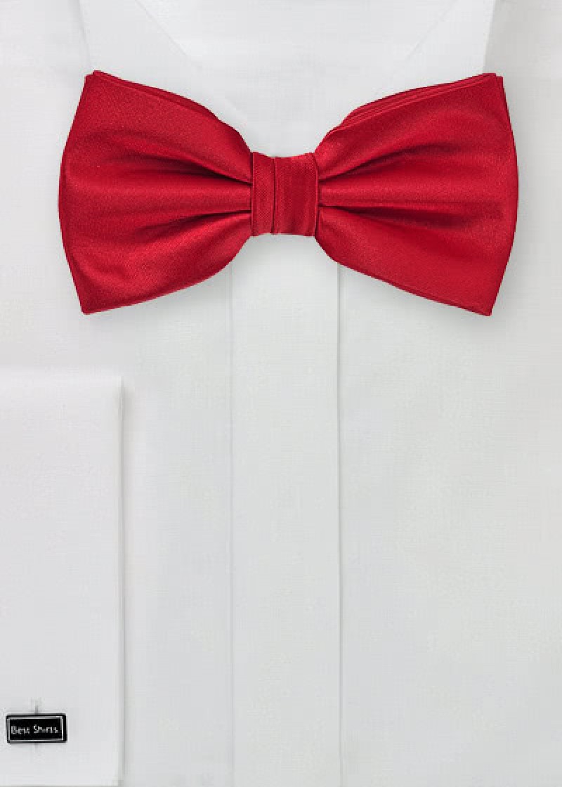 Vlinderstrik microfiber rood