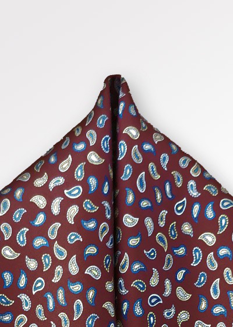 Decoratieve sjaal paisley patroon wijnrood