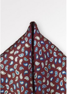 Decoratieve sjaal paisley patroon wijnrood