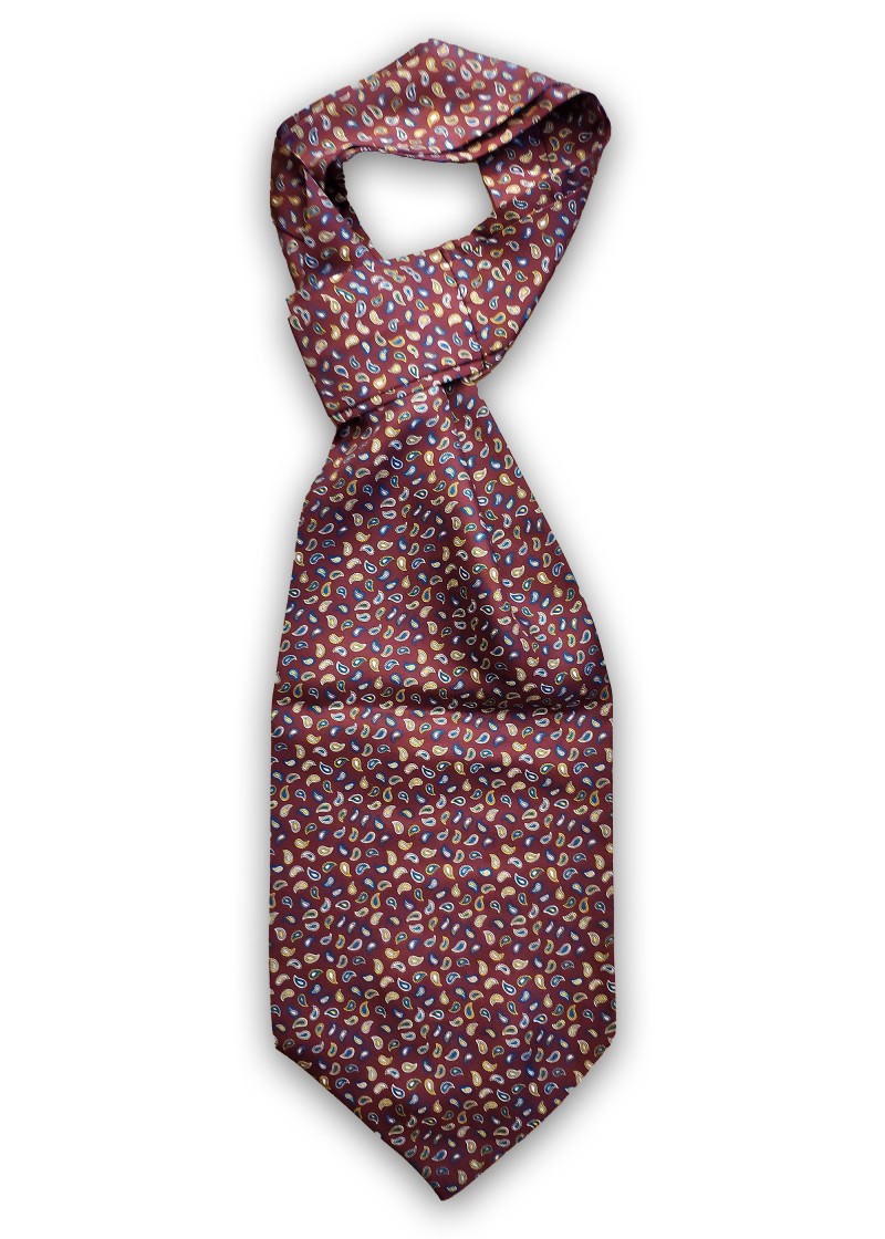 Plastron met Paisleymotief in Roodbruin