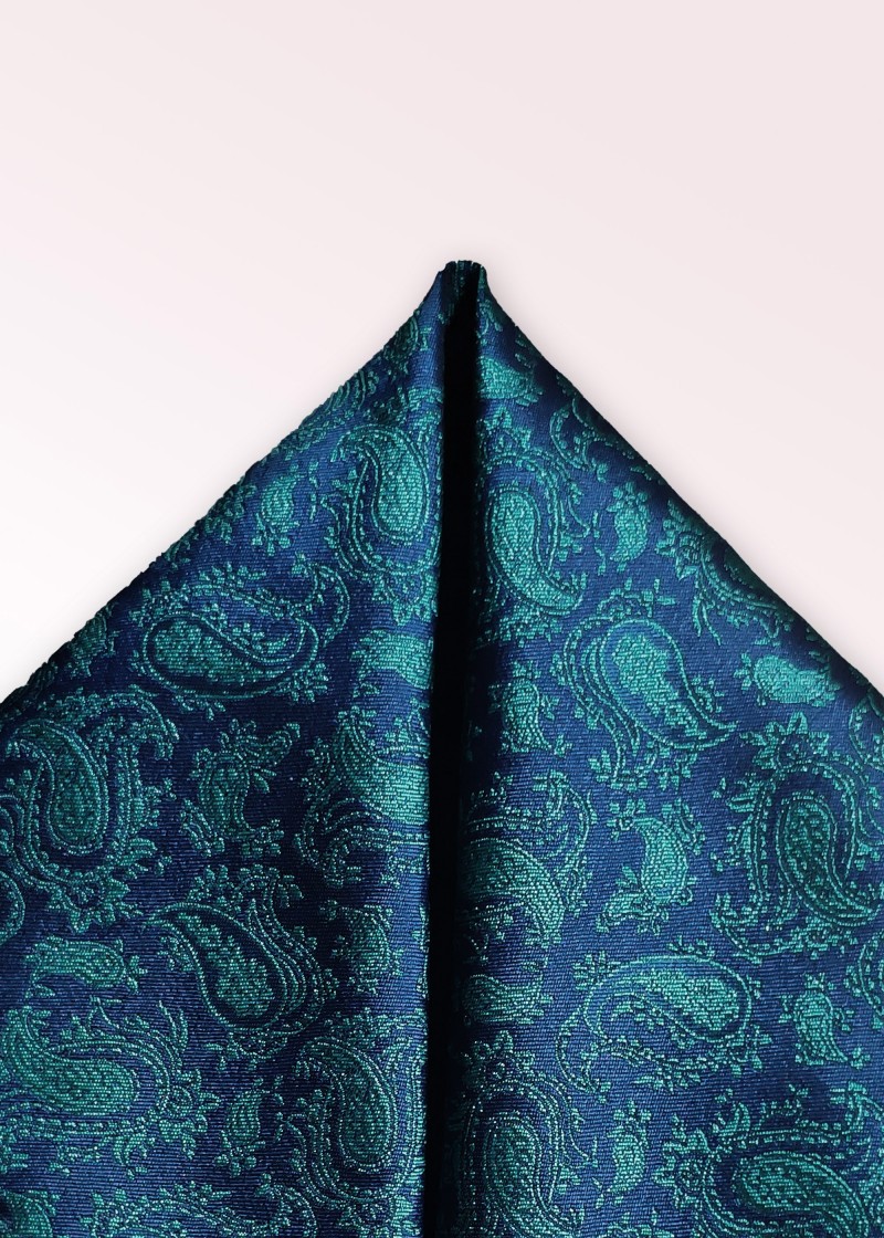 Cavalier Sjaal Paisley Motief Donkerblauw