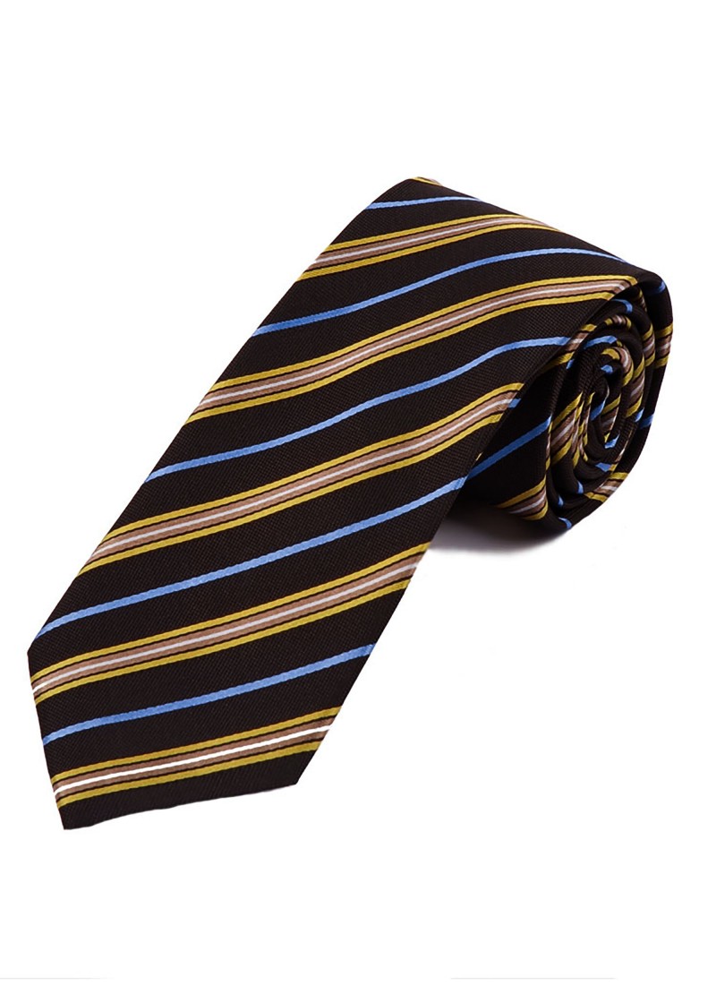 Stropdas Stylish Stripe Decor Medium Bruin