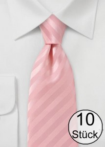 Stripe Business Tie Licht Roze - Tien stuks