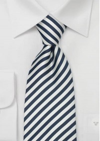 Clip stropdas middernachtblauw/wit