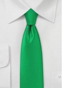 Schmale Krawatte monochrom grün