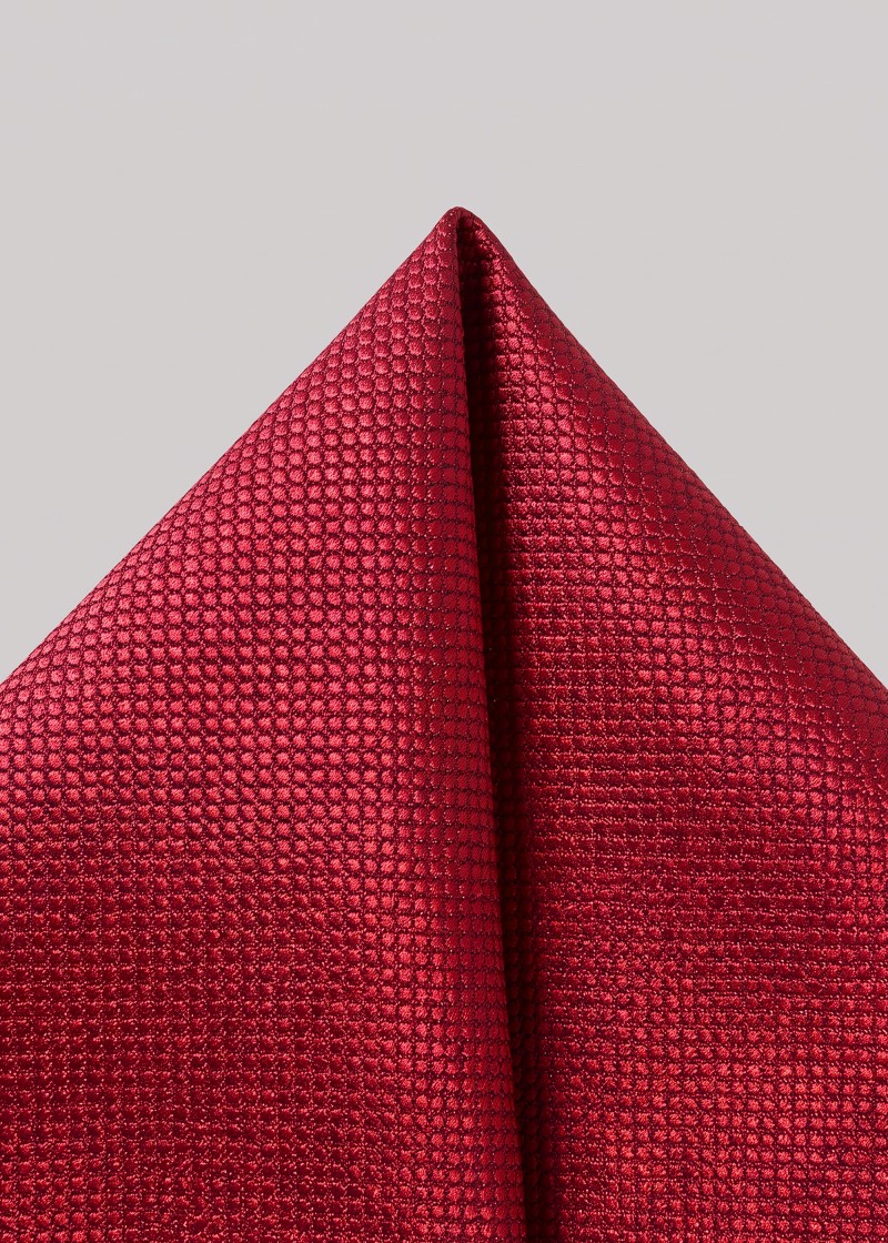 Effen zakdoek in rood met textuur