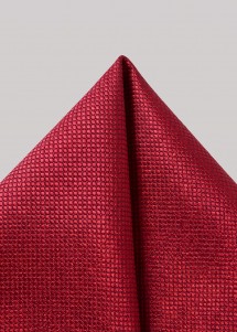 Effen zakdoek in rood met textuur