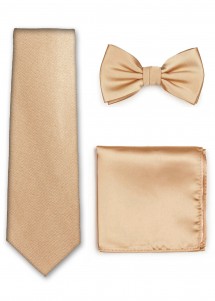 Vlinderdas pochet heren beige