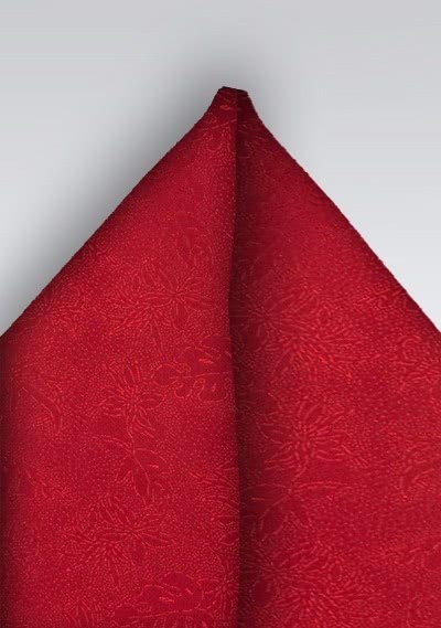 Einstecktuch Ranken-Pattern rot Einstecktuch Ranken-Pattern rot