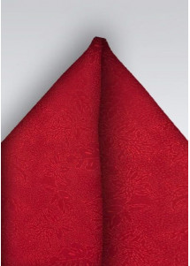 Pochet wijnstokkenpatroon rood
