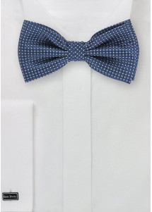 Vlinderstrik marineblauw gestippeld