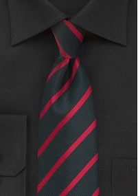 Zwart rood gestreepte stropdas