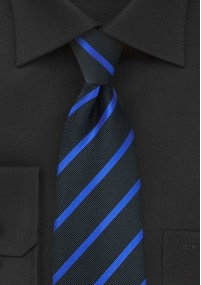 Krawatte Streifenmuster schwarz blau