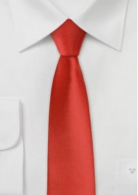Smalle stropdas effen fel rood
