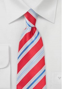 Krawatte Multi-Linien rot