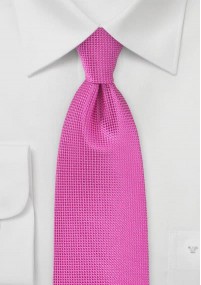 Krawatte einfarbig strukturiert magenta