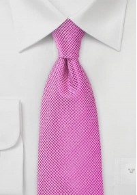 Business stropdas kleur roze geribbeld