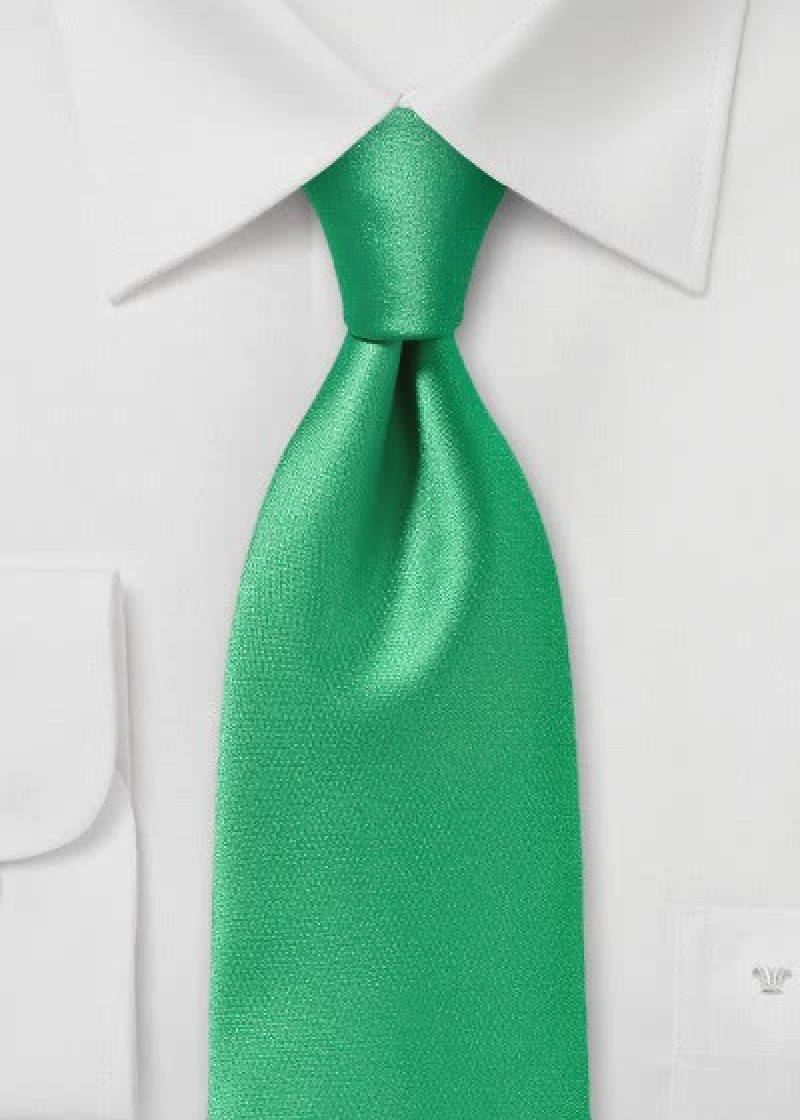 Business stropdas microfiber effen groen