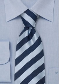 Clip stropdas ijsblauw / nachtblauw