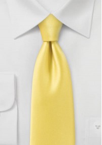 Krawatte unifarben Kunstfaser blassgelb