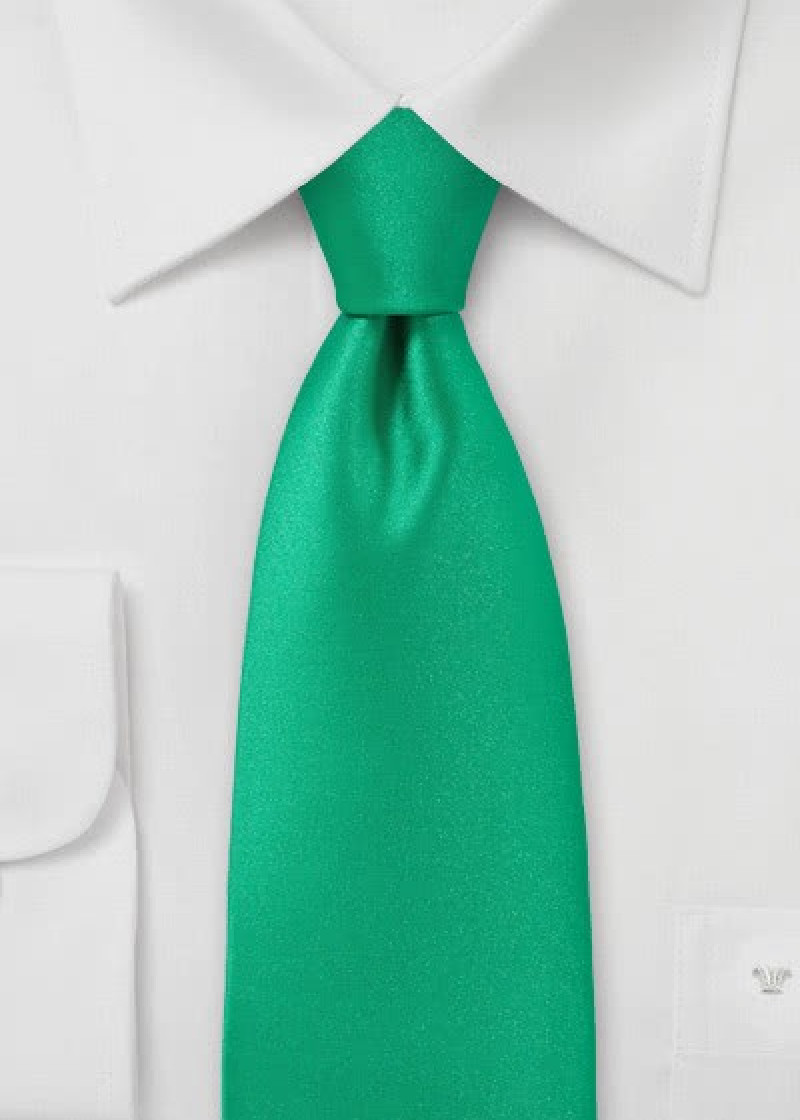 Stropdas microfiber effen mintkleur