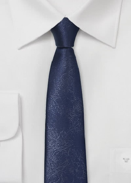 Party-Krawatte navy Leder-Optik