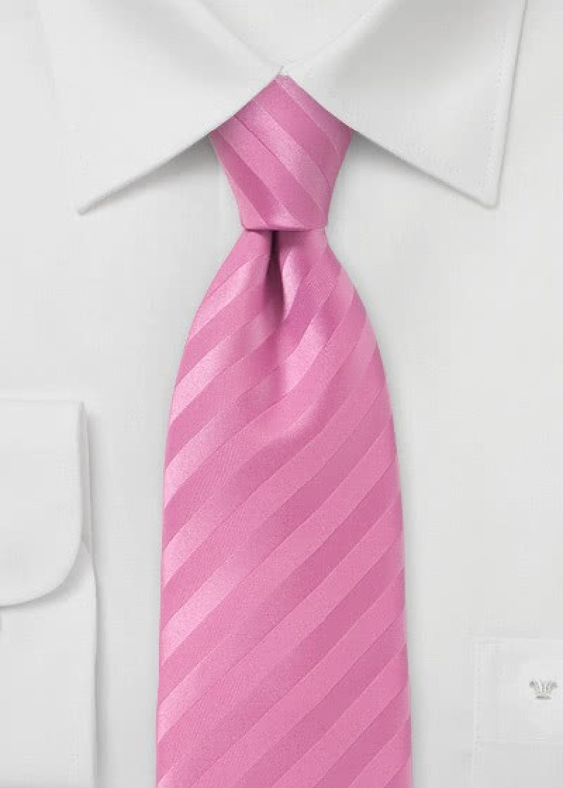 Stropdas gestreept roze