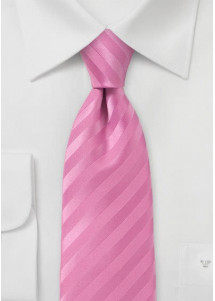 Stropdas gestreept roze