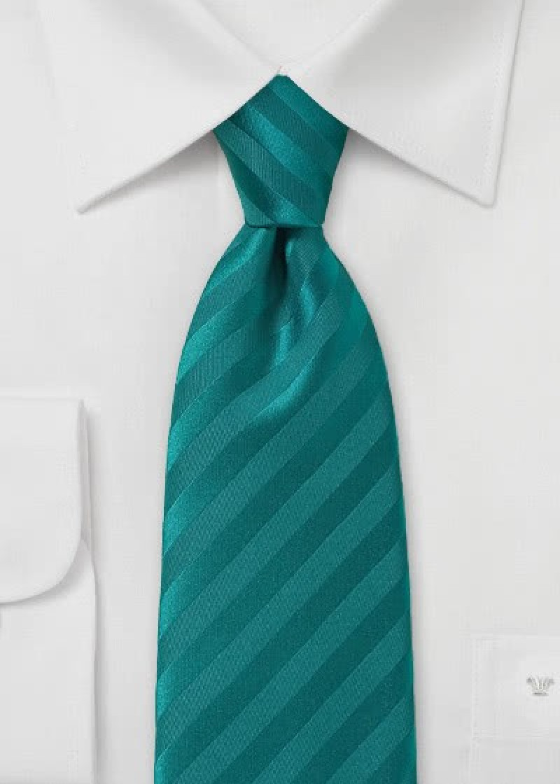 Gestreepte stropdas blauw/groen