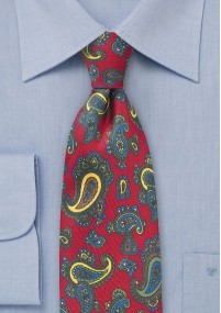 Klassieke heren stropdas kleur rood met...