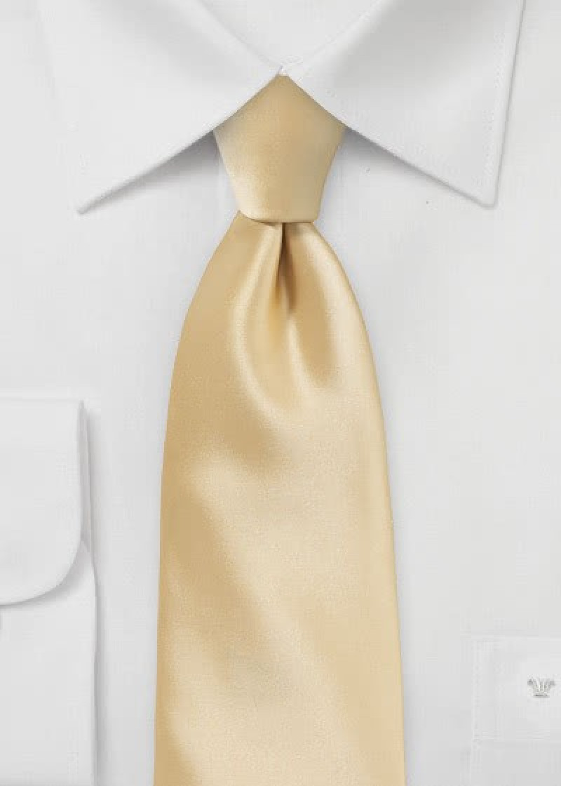 Modieuze mannen stropdas goudkleurig microfiber