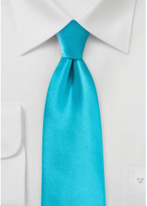 Opvallende microfiber stropdas turkoois