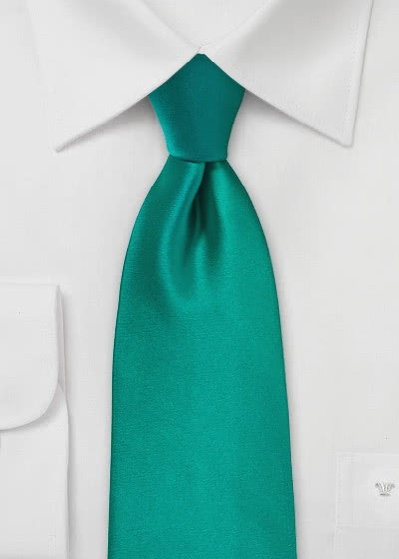 Opvallende donkergroene microfiber stropdas
