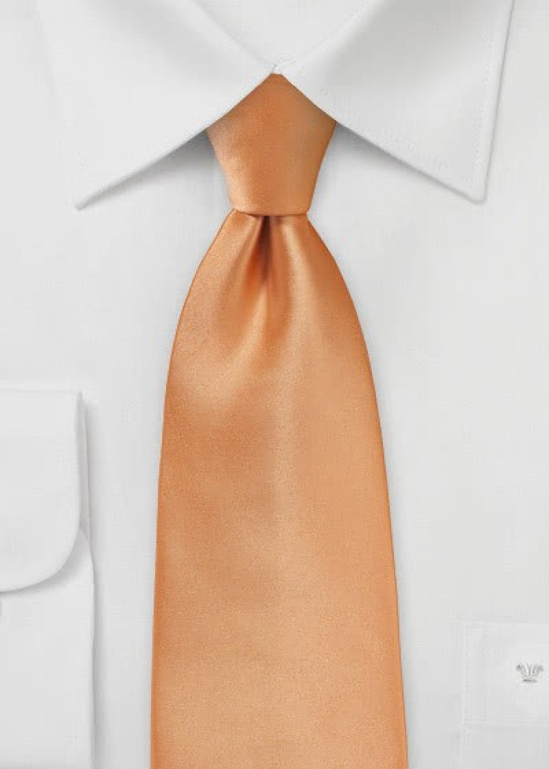 Modieuze zalmkleurige stropdas microfiber