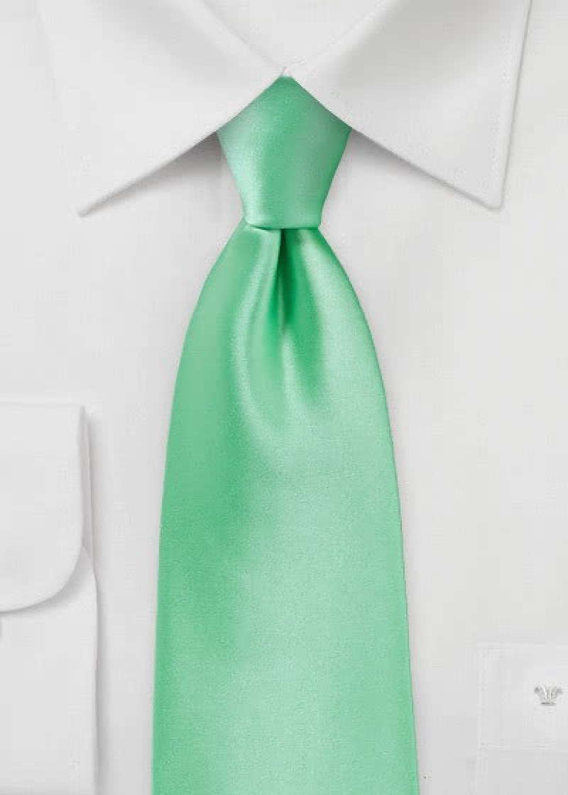 Opvallende mint gekleurde microfiber stropdas