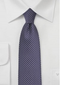 Paarse stropdas met sierlijke stippen