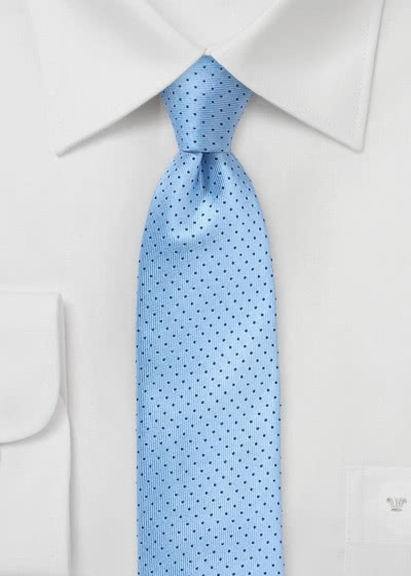 Smalle zakenstropdas duiven- en marineblauw met