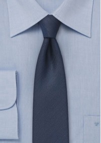Krawatte unifarben navy schmal