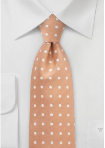 Stropdas gespikkeld zalmkleur