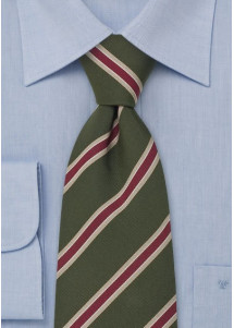Stropdas gestreept groen