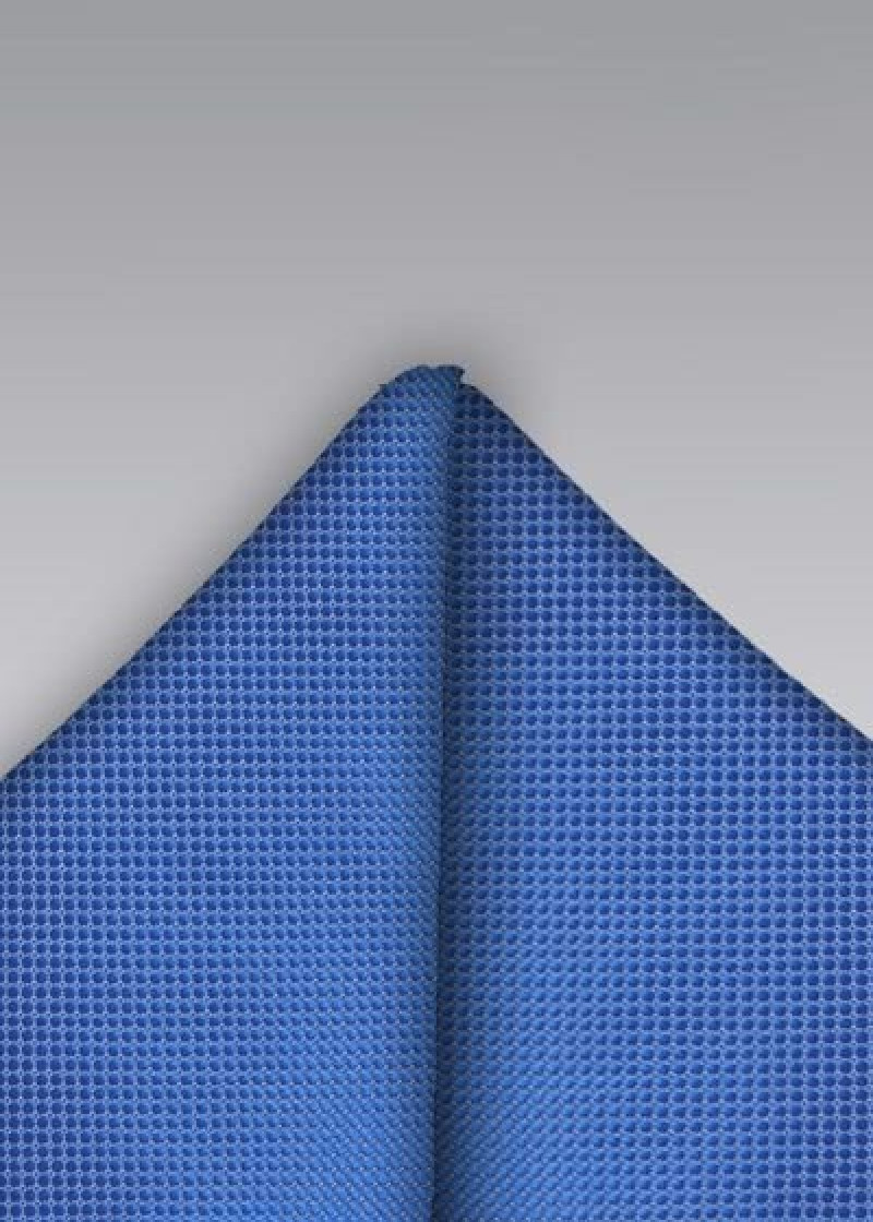Pochet rasterpatroon blauw
